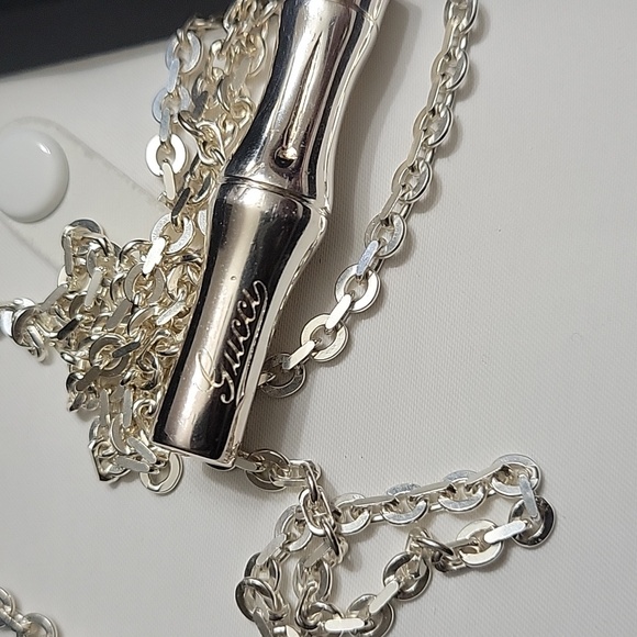 GUCCI 925  BAMBOO STICK NECKLACE ITALY NWT - Picture 3 of 4
